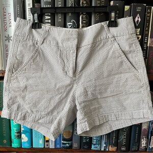 J Crew Gray Striped Seersucker Shorts
